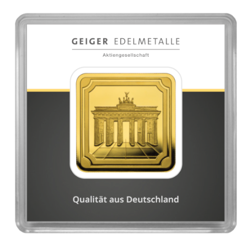 50-Gramm-Goldbarren in Sicherheitskapsel für den Direktkauf