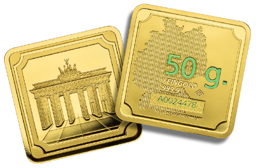 Exklusiver 50-Gramm-Premium-Goldbarren „Bundesrepublik Deutschland